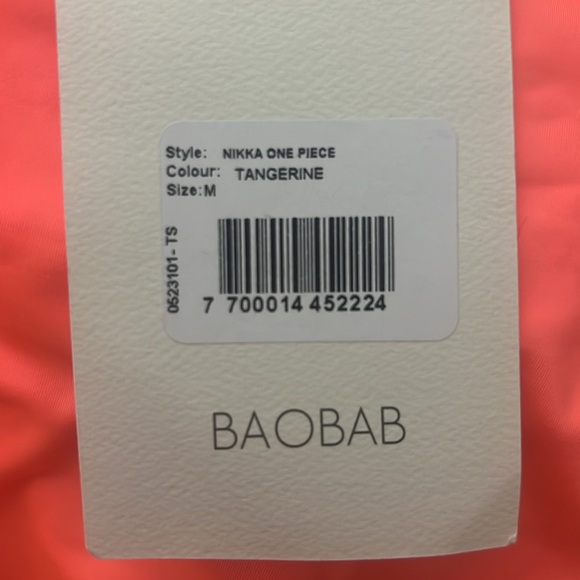 BAOBAB "Nikka One-Piece" Tangerine NWT size M - Picture 6 of 6